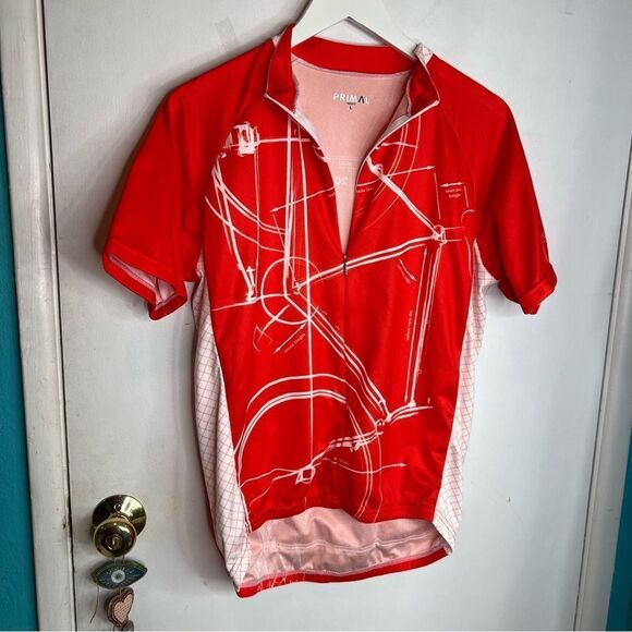 Primal man’s cycling top red and white active wear - Picture 1 of 5